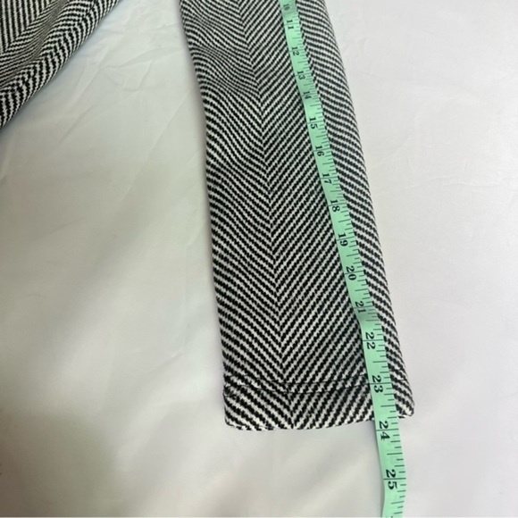 J. Crew Factory Long-sleeve funnelneck Herringbone Sweater, Black White, XS - Picture 9 of 11